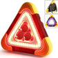 2-IN-1 solar emergency triangle warning light at the roadside