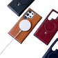 Artificial Leather Phone Case with Magnetic Folding Stand for Samsung