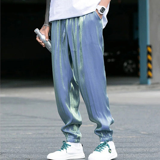 Men's Reflective Relaxed Fit Casual Jogger Pants