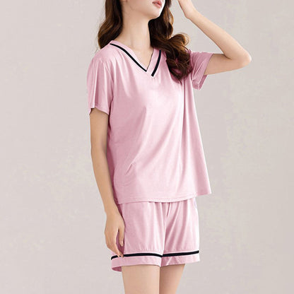 🔥50% OFF🔥Loose V-Neck Pajamas Set with Chest Pads
