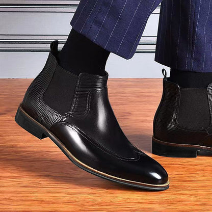 [Best Gift For Him] Men's Pointed Toe Short Leather Boots