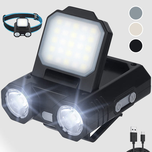 USB Rechargeable Clip-on Headlamp with Motion Sensor