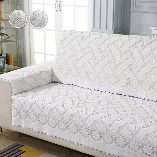 Wheat Lace Couch Cover